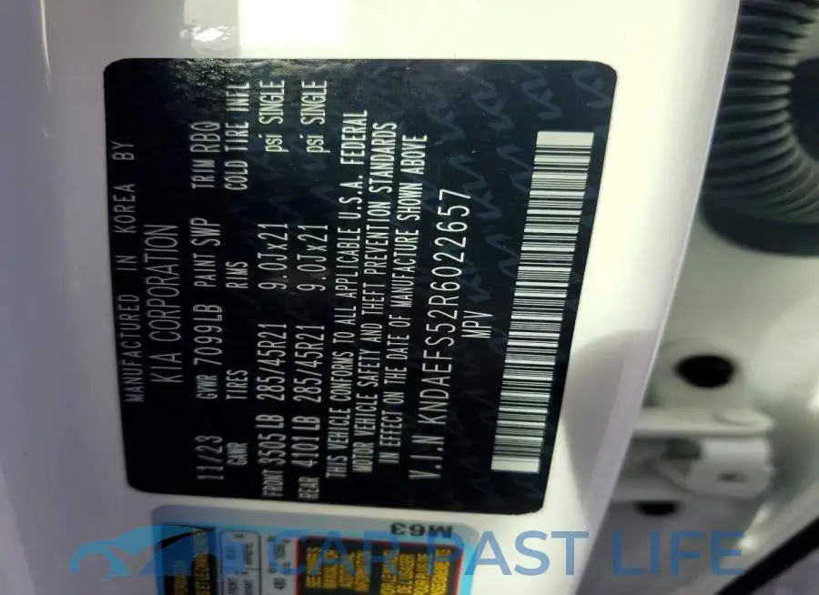 KNDAEFS52R6022657# 14