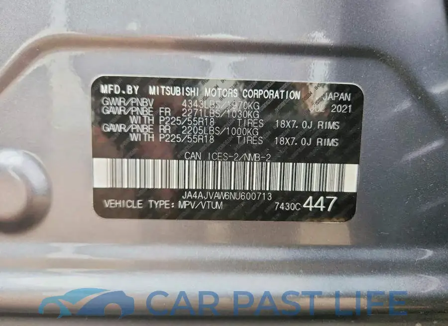 JA4AJVAW6NU600713# 13