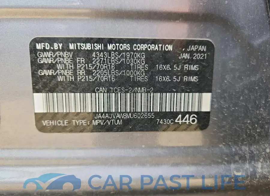 JA4AJVAW8MU602655# 13