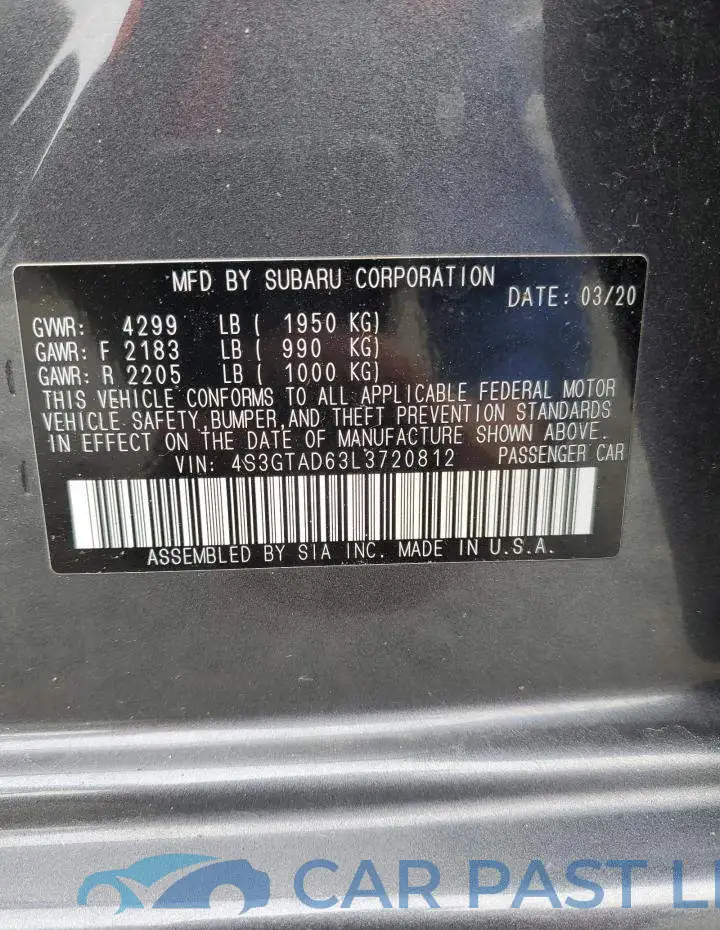 4S3GTAD63L3720812# 14