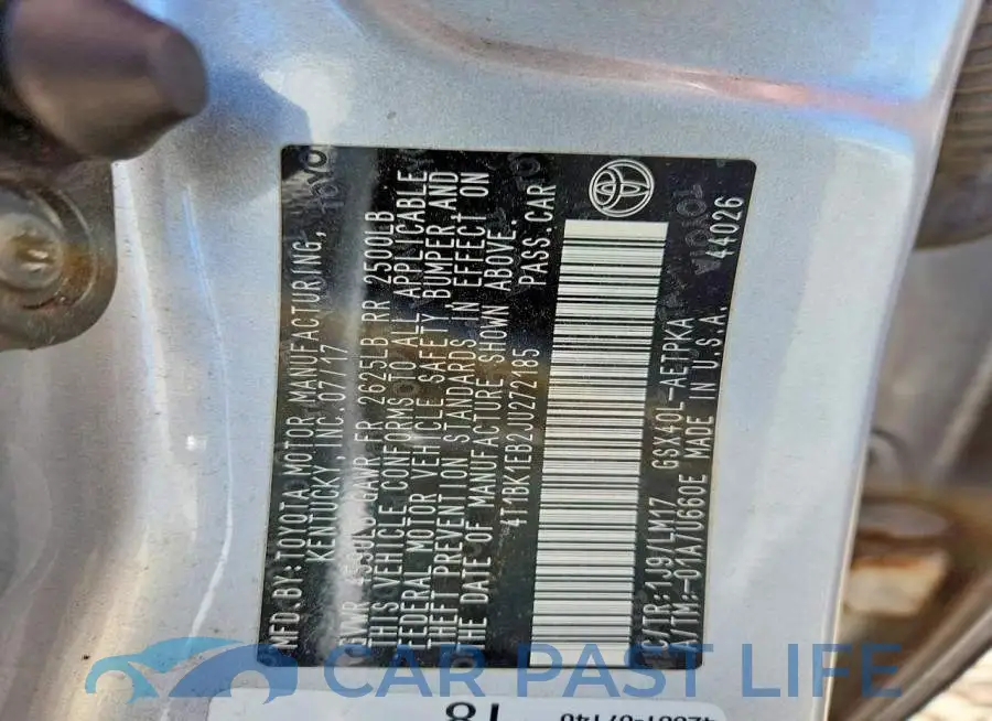 4T1BK1EB2JU272185# 12