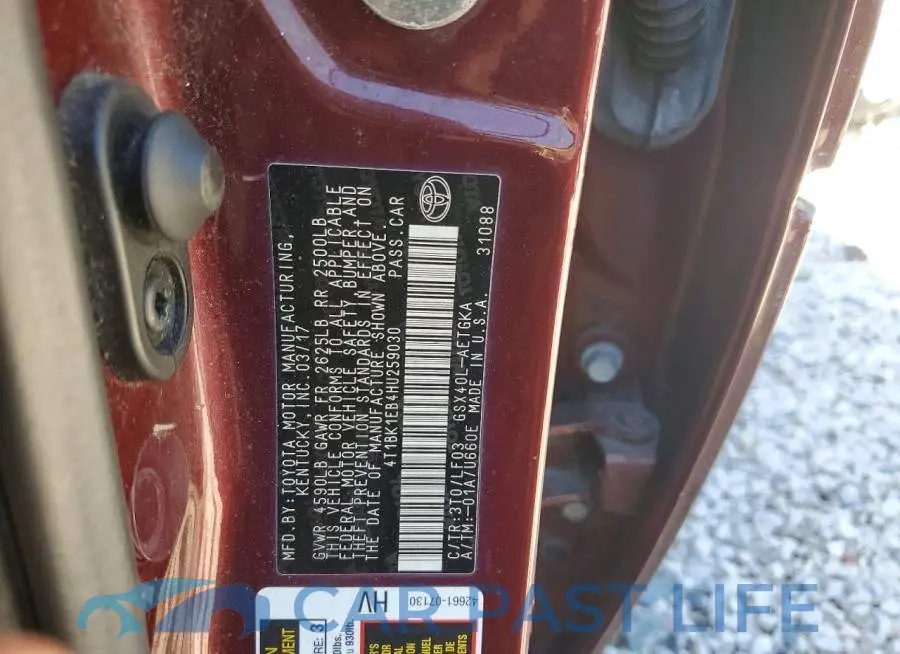 4T1BK1EB4HU259030# 12