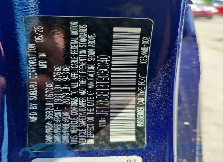 JF1ZNBB13T9080040# 13