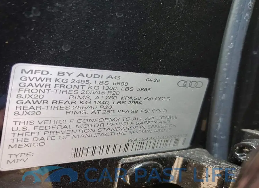 WA12AAGU4S2024873# 13