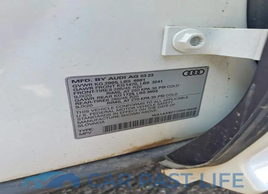 WA1AXBF71PD016429# 13