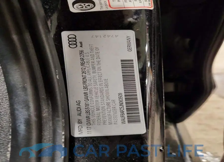WAUF8AFC5JN063509# 12