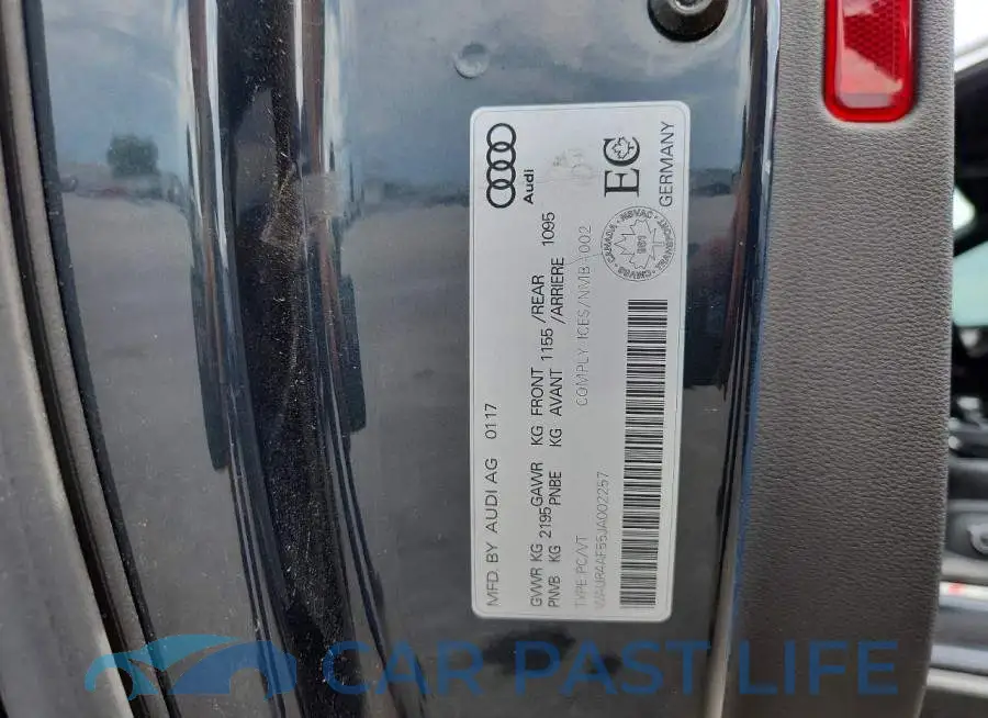 WAUR4AF55JA002257# 12