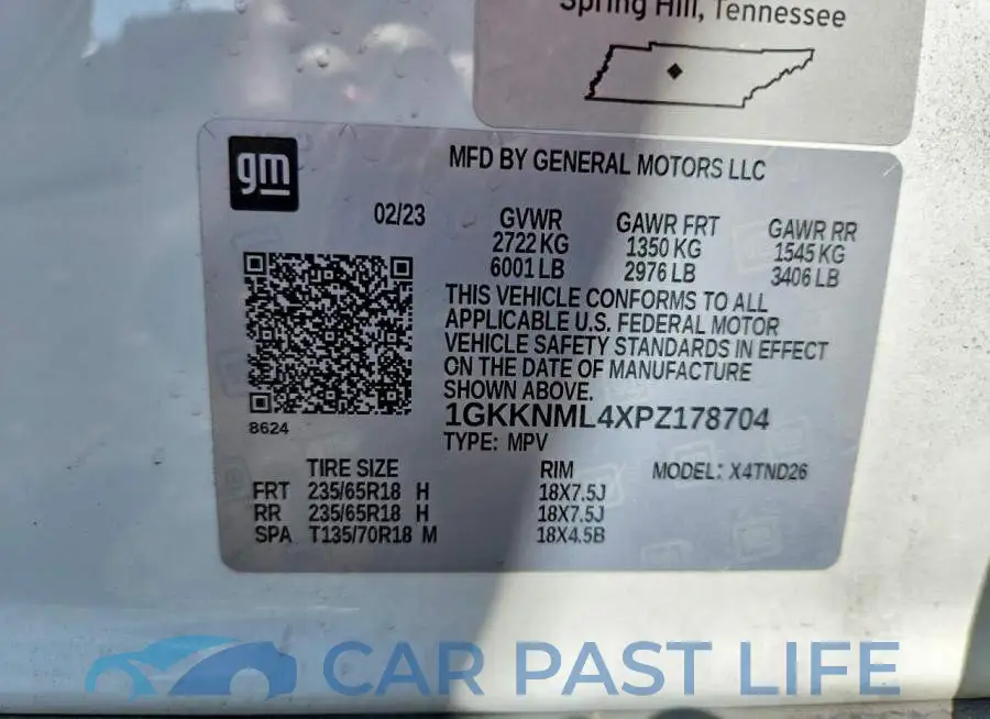 1GKKNML4XPZ178704# 13
