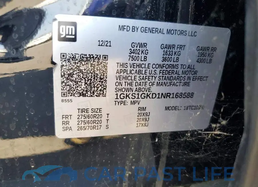 1GKS1GKD1NR168588# 13