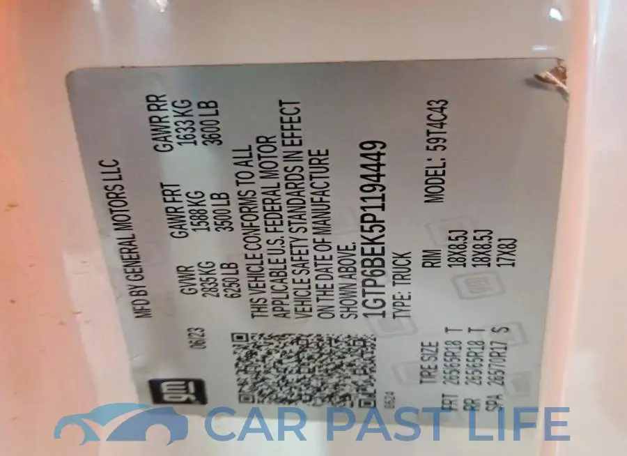 1GTP6BEK5P1194449# 13