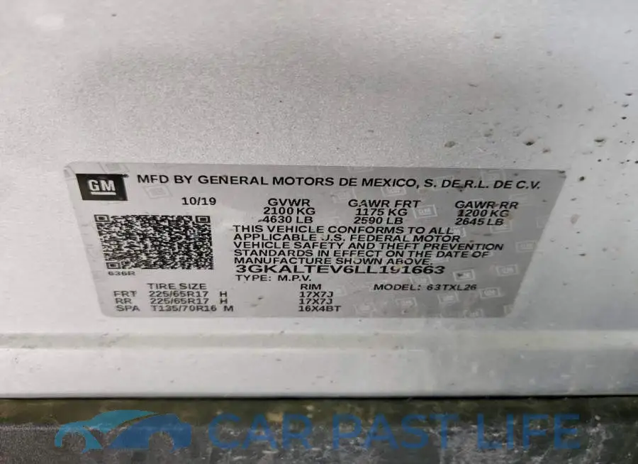 3GKALTEV6LL191663# 13