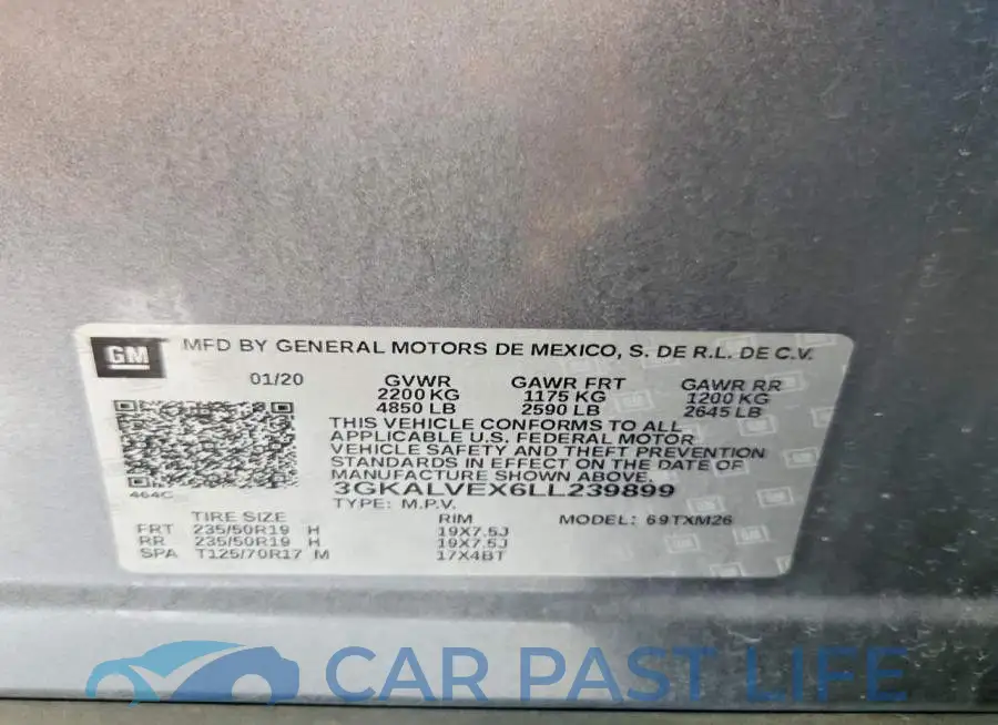 3GKALVEX6LL239899# 13