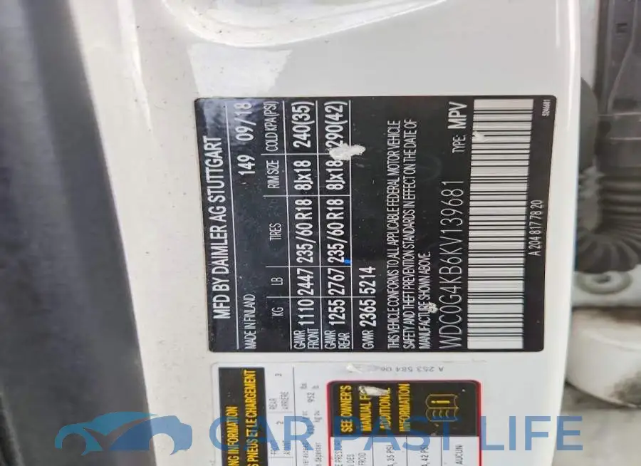WDC0G4KB6KV139681# 13