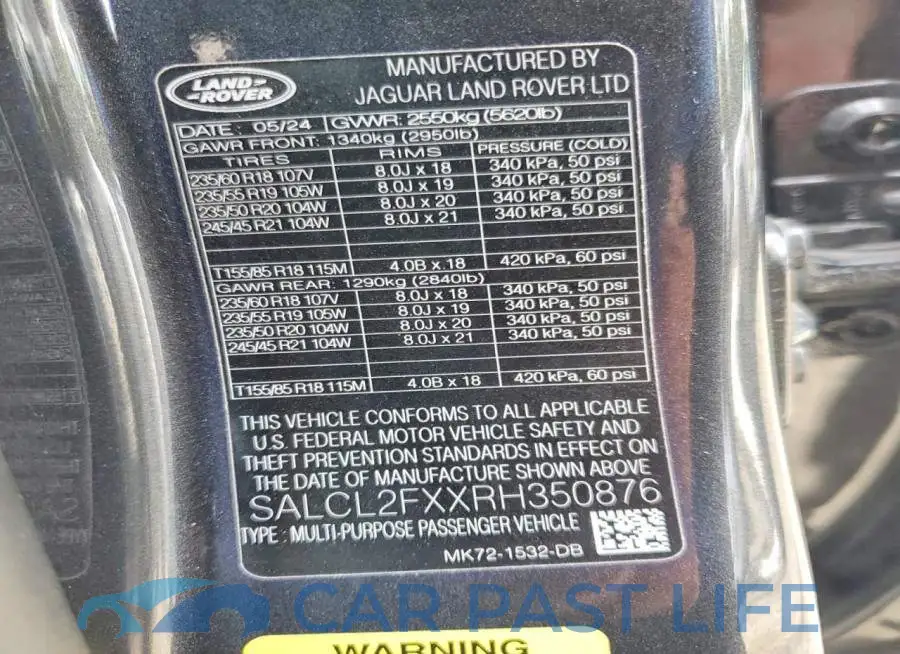 SALCL2FXXRH350876# 12