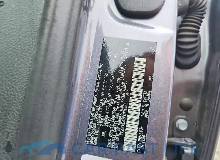 2T2BCMEA2PC004362# 13