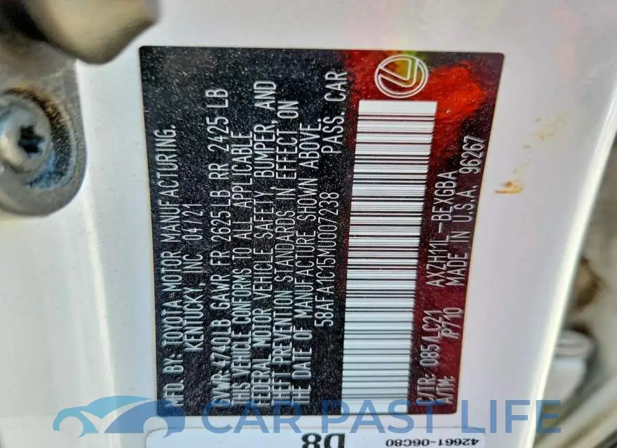 58AFA1C15MU007238# 12
