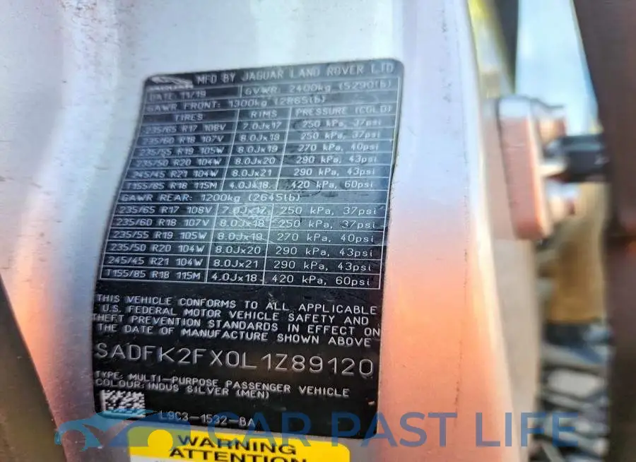 SADFK2FX0L1Z89120# 12
