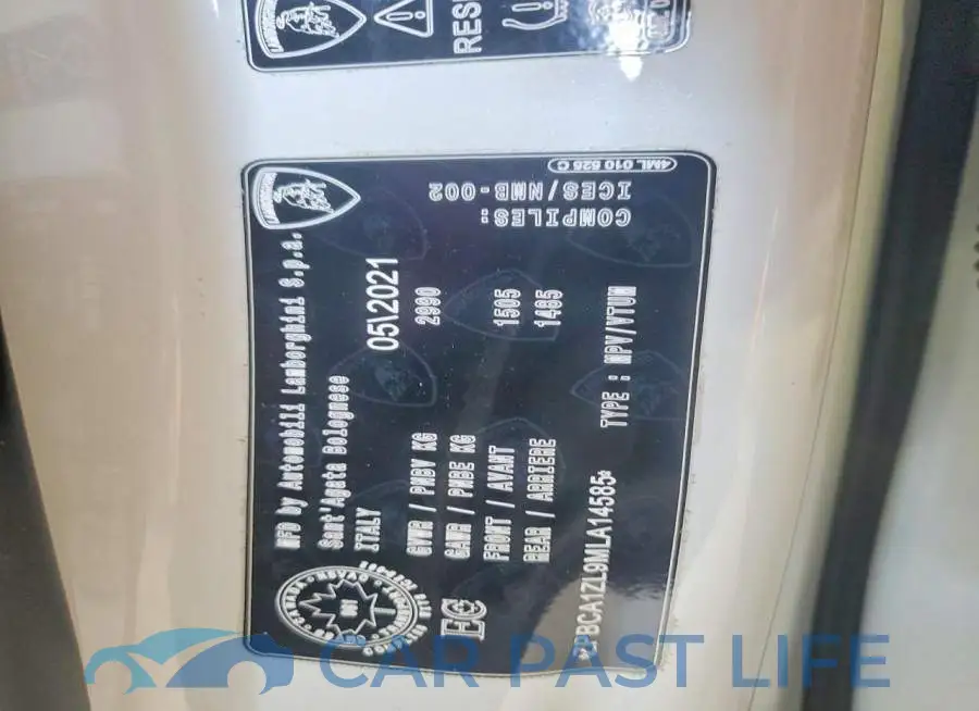 ZPBCA1ZL9MLA14585# 14