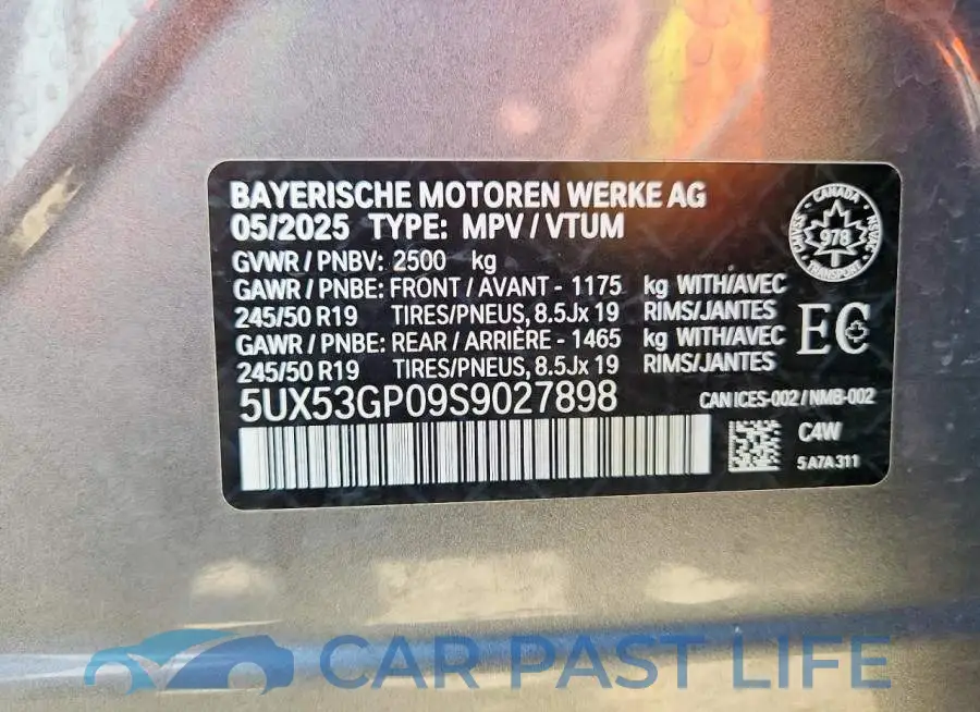 5UX53GP09S9027898# 13