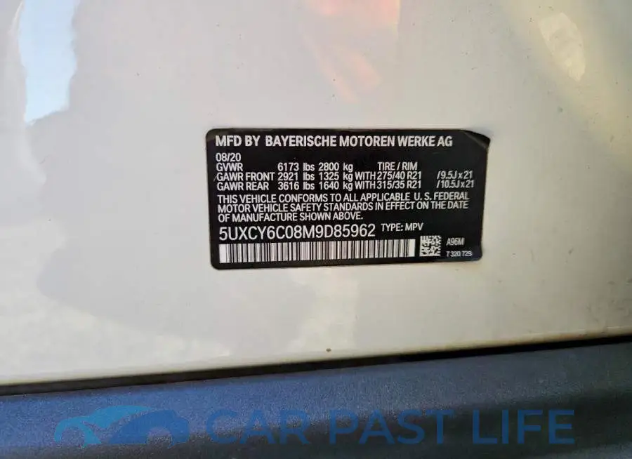 5UXCY6C08M9D85962# 13