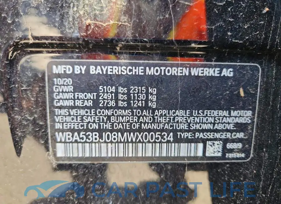 WBA53BJ08MWX00534# 12