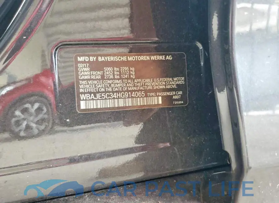 WBAJE5C34HG914065# 12