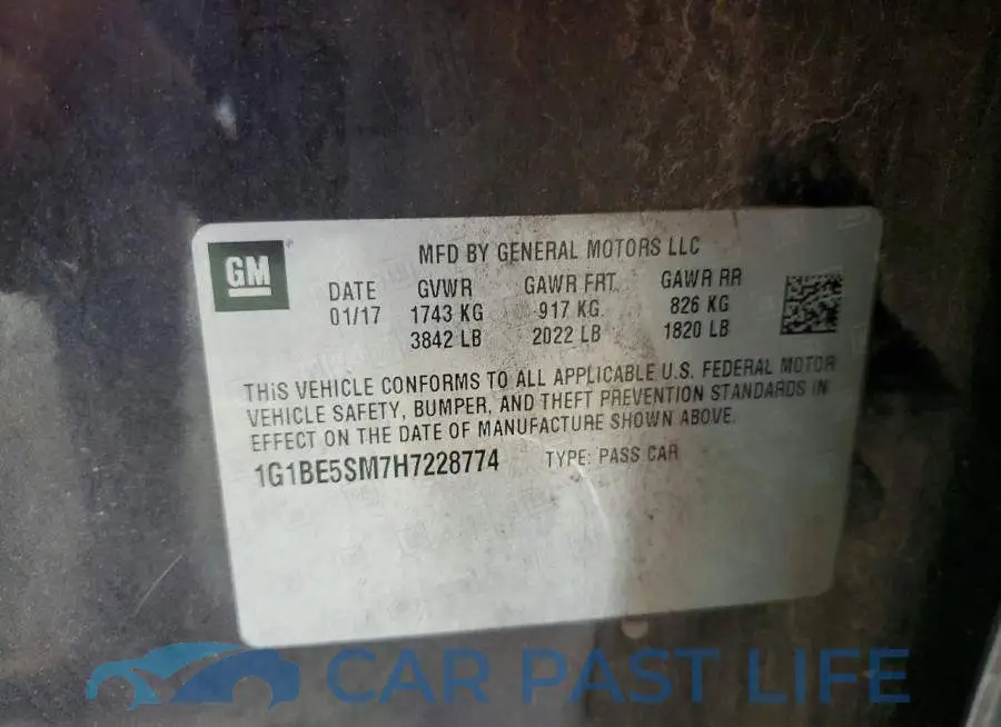 1G1BE5SM7H7228774# 12