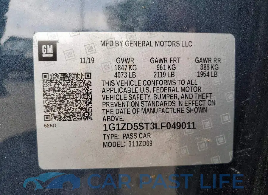 1G1ZD5ST3LF049011# 12
