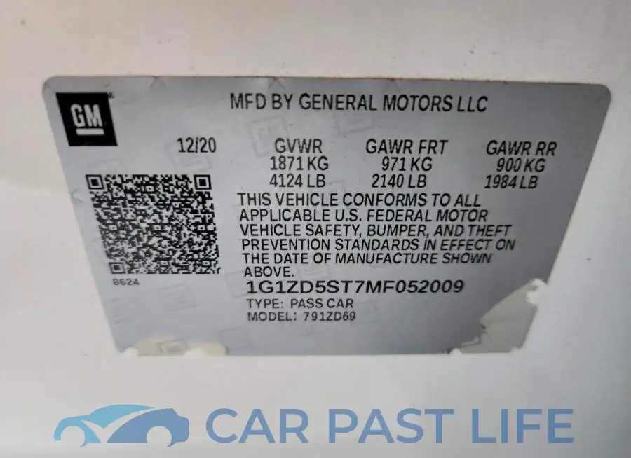 1G1ZD5ST7MF052009# 12