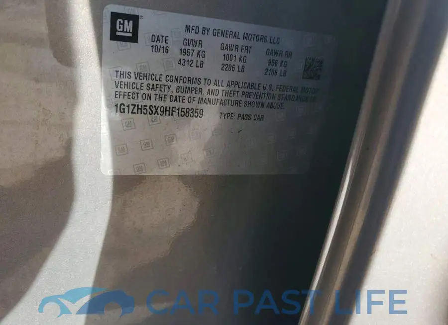 1G1ZH5SX9HF158359# 12