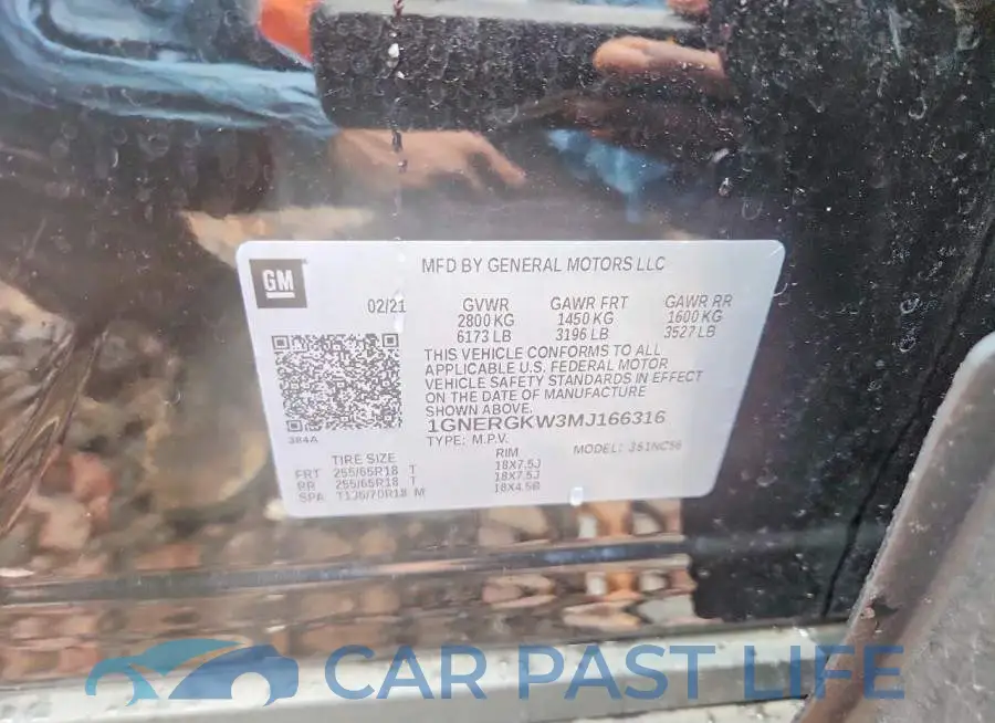 1GNERGKW3MJ166316# 13