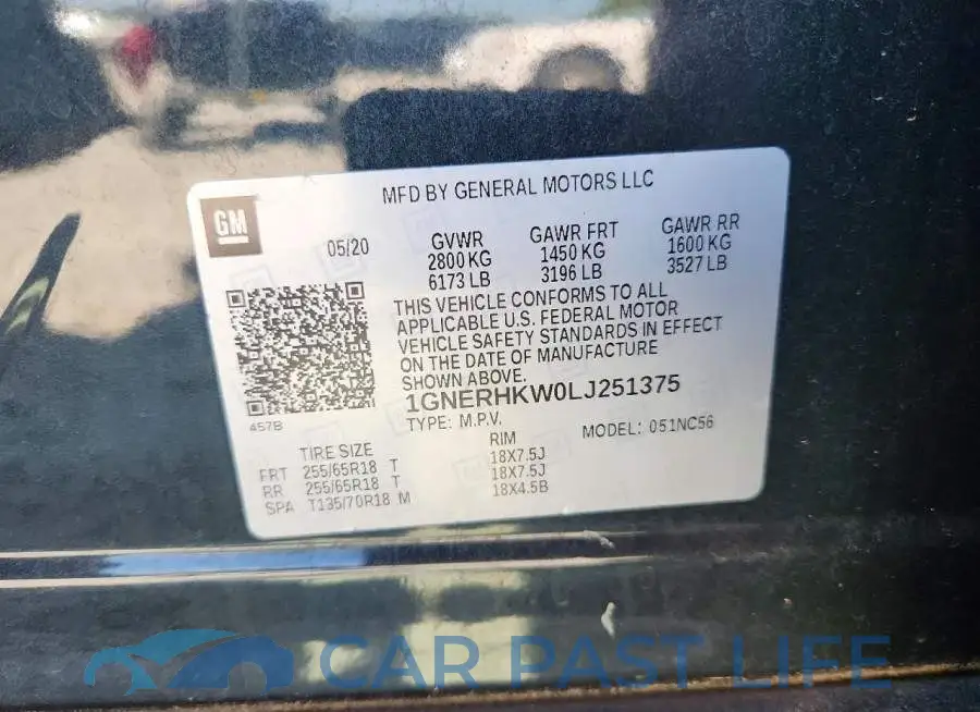 1GNERHKW0LJ251375# 14