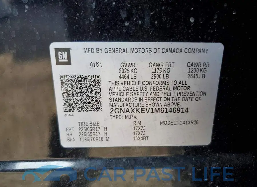 2GNAXKEV1M6146914# 13