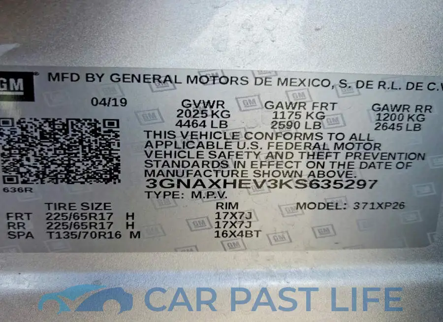 3GNAXHEV3KS635297# 14