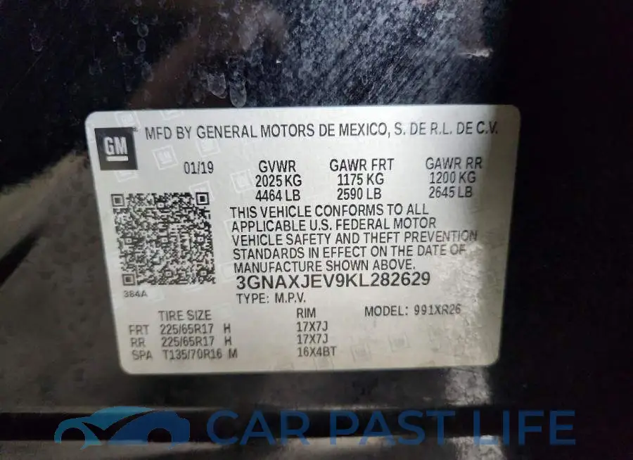 3GNAXJEV9KL282629# 13