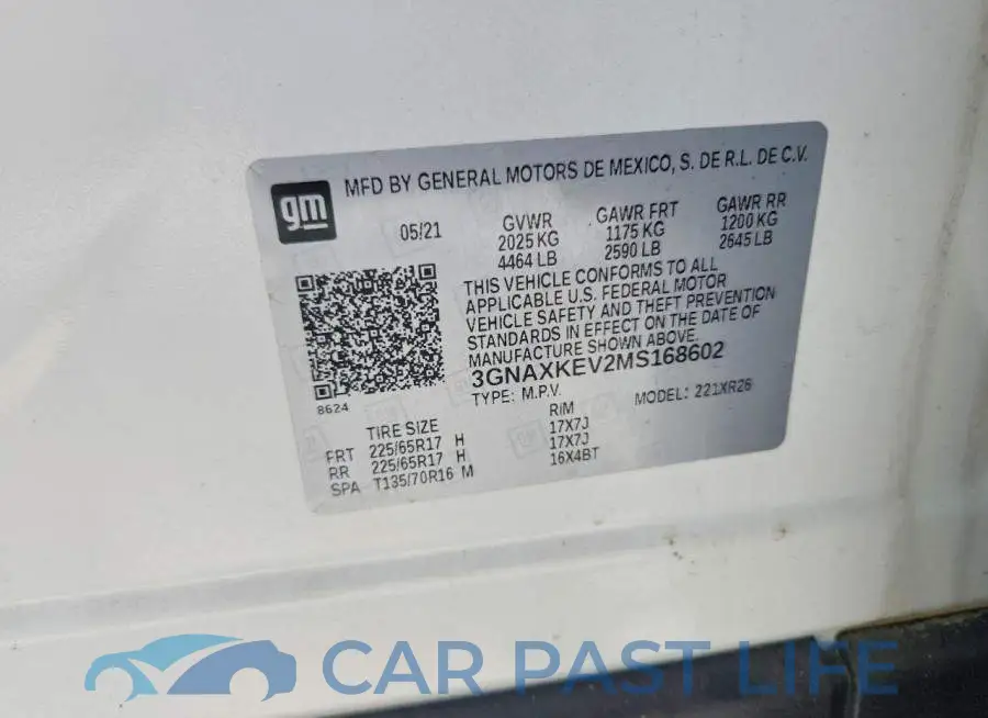 3GNAXKEV2MS168602# 13