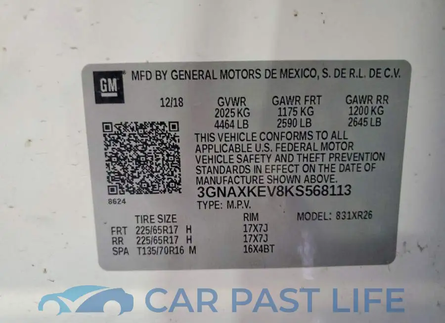 3GNAXKEV8KS568113# 14
