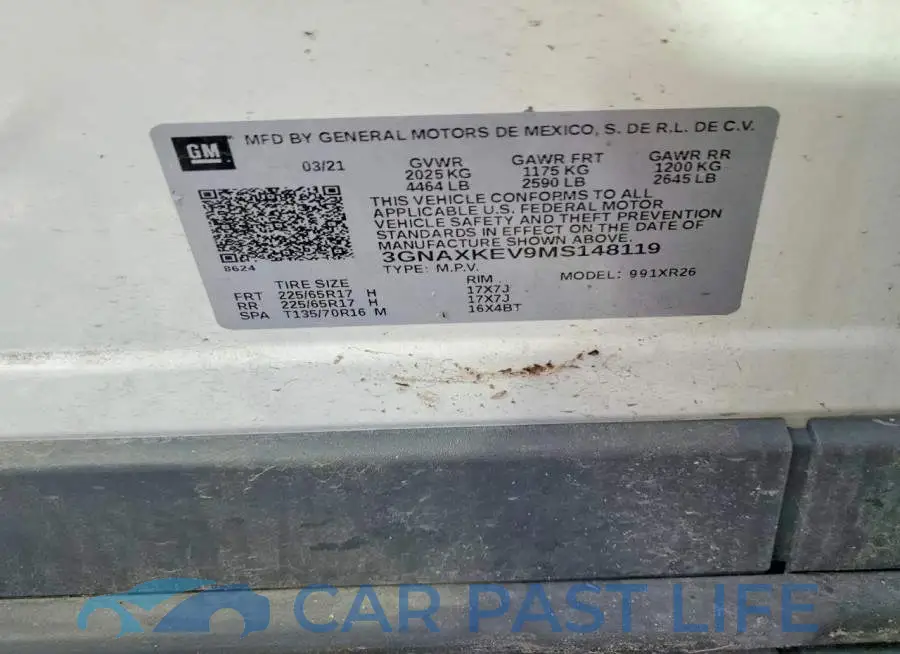 3GNAXKEV9MS148119# 13