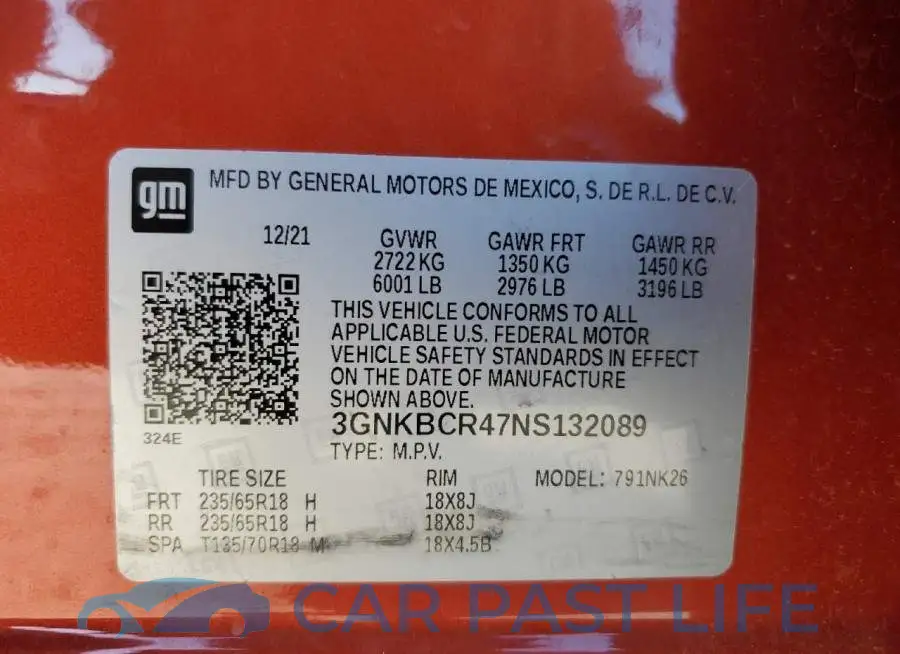 3GNKBCR47NS132089# 14