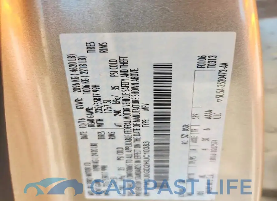1FMCU0GD2HUC10383# 13