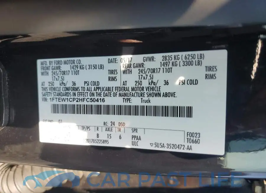 1FTEW1CP2HFC50416# 12