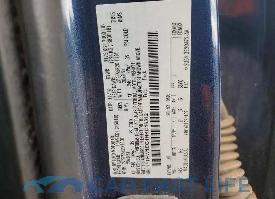 1FTEW1EG1HKC16312# 12
