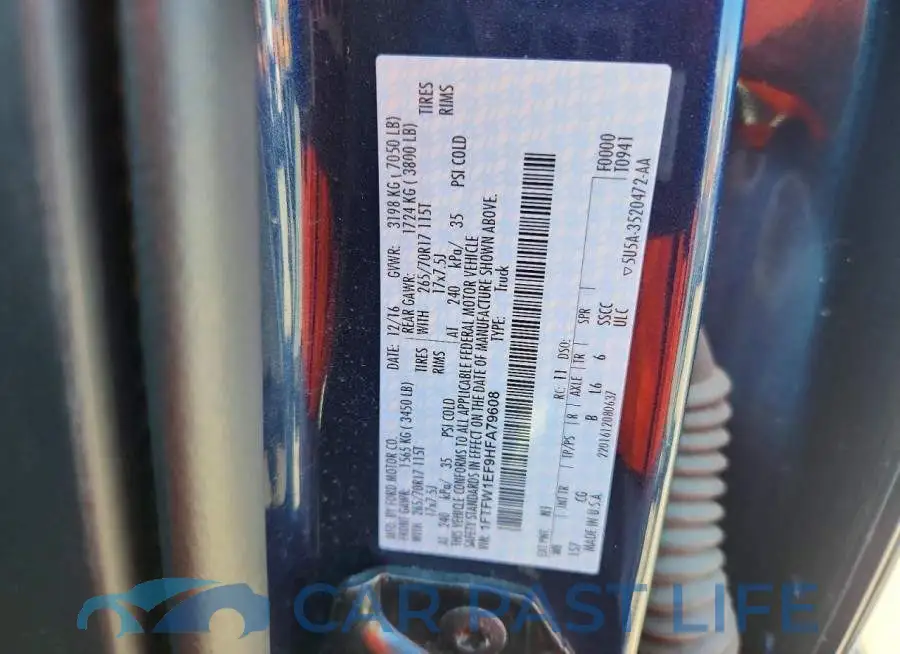 1FTFW1EF9HFA79608# 12