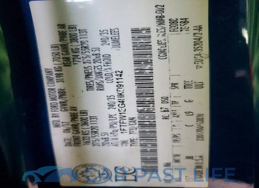 1FTFW1EG4HKD91142# 12