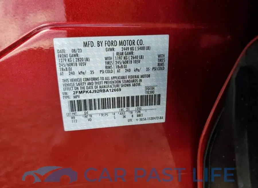 2FMPK4J92RBA12669# 12