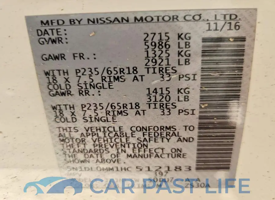 5N1DL0MM1HC512183# 14