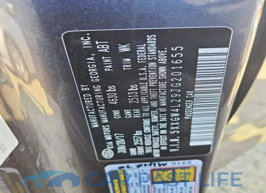 5XXGW4L29JG201655# 13