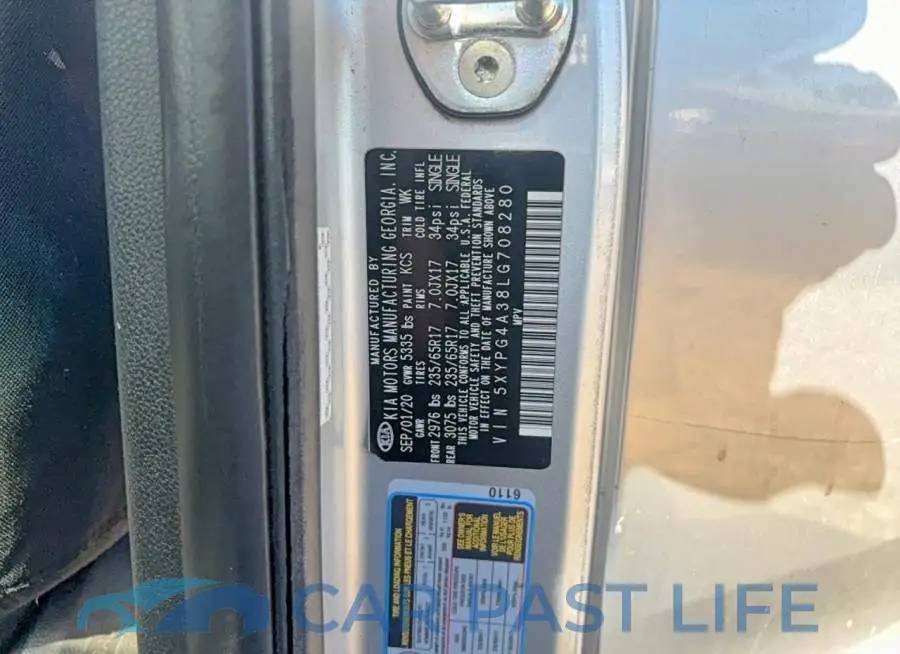 5XYPG4A38LG708280# 10