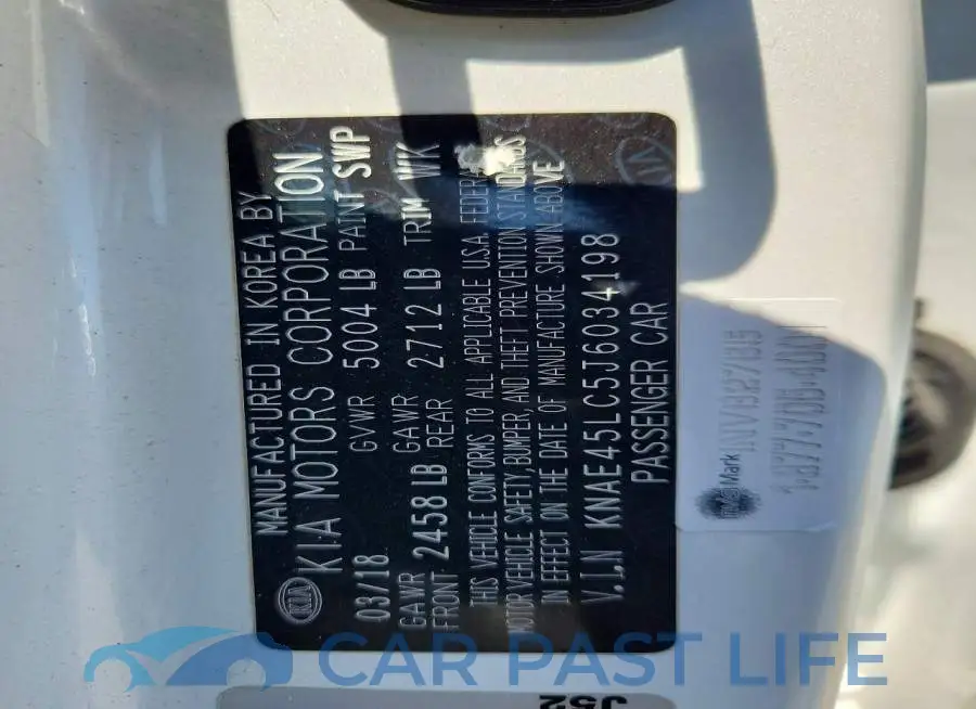 KNAE45LC5J6034198# 13