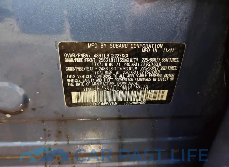 JF2SKAEC0NH418578# 13